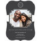 Charcoal Initial Connection Photo Save the Date Cards Image 1 of 6